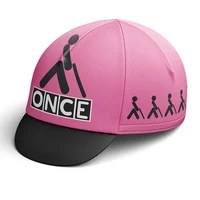 Retro ONCE Cycling Caps PINK/Yellow/White Bike Hat One Size Fits Most 2