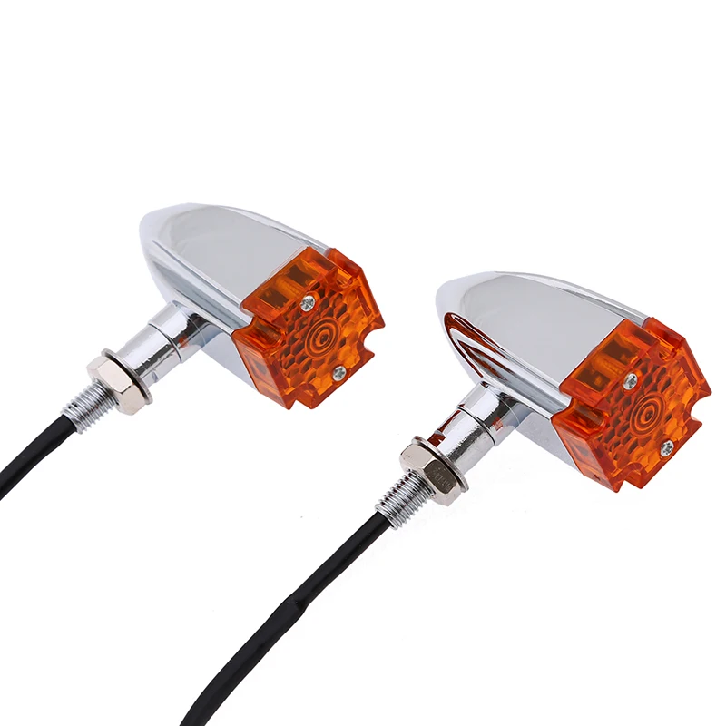 Светодиодная вспышка POSSBAY для мотоцикла хромированный Янтарный крест поворотный