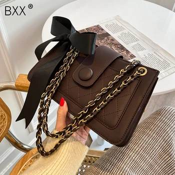 

[BXX] Small PU Leather Shoulder Bags For Women 2020 Female Fashion Travel Crossbody Bag Winter Chain Handbags and Purses HP436