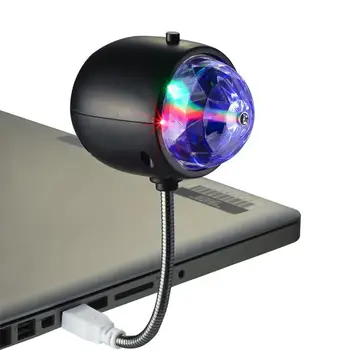 

HiMISS Laser Projector Lamp LED Stage Lighting 4W Mini Magic Ball Colorful Rotating Lights USB Light for Home