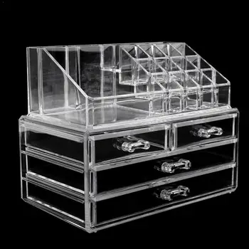 

Acrylic Makeup Organizer, Clear Plastic Box For Cosmetic For Bathroom Storage, Jewelry and Multifunctional Organizer S8R0