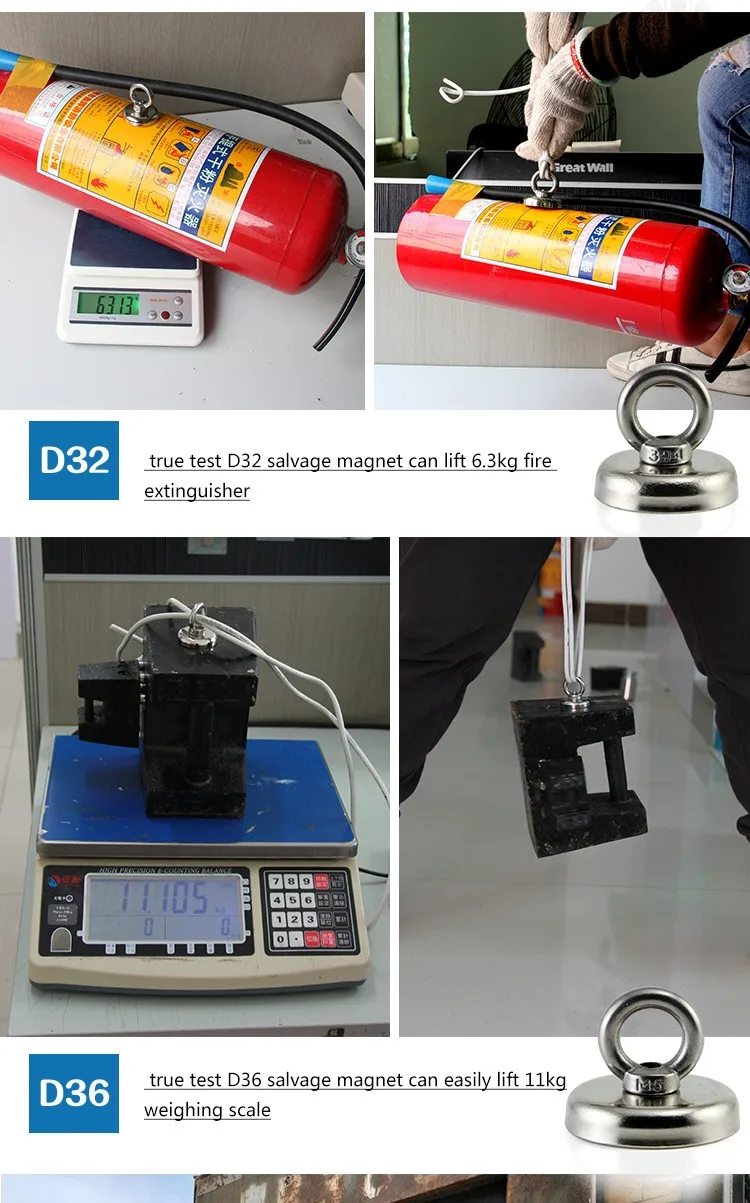 Нержавеющая сталь сильный спасательный неодимовый магнит двойной круглый крюк магнит глубоководная рыбалка сокровище охотничий держатель тяга 380 кг