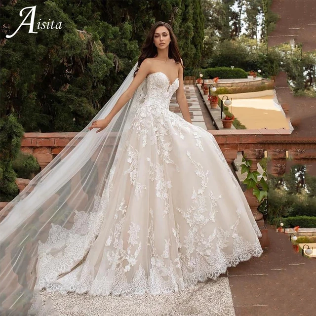 Elegante Uma Linha Princesa Vestidos De Casamento 2022 Querida Sem Mangas Vestido  De Noiva Rendas Apliques Vestido De Noiva Vestidos De Novia - Vestidos De  Casamento - AliExpress