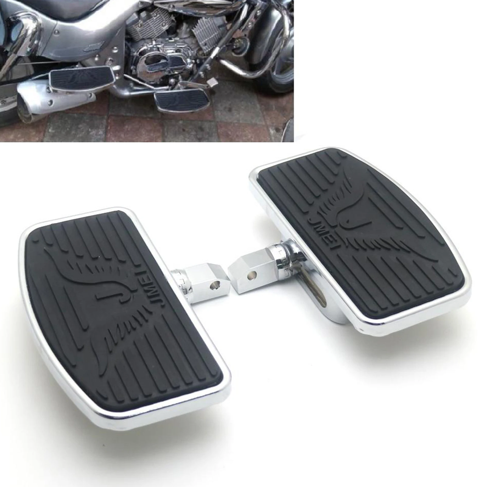 Motorcycle Foot Pegs pedal Motorbike Footboard Footrest for Honda VTX1300 VTX1800 SHADOW VT750 04-12 For SUZUKI VL400 VL800 motorcycle accessories motorcycle footrests motorcycle foot pedals