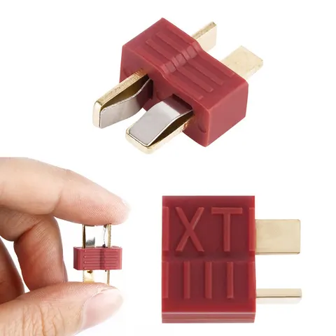 2020 New 10 Pairs T Plug Male Female Deans Connectors Style For RC LiPo Battery ESC DIY title=