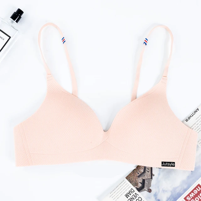 Seamless Bra Wire Free Brassieres Soft Push Up Intimate Women's Underwear Sexy Bralette Striped Shoulder Strap Womens Lingerie Skin bra