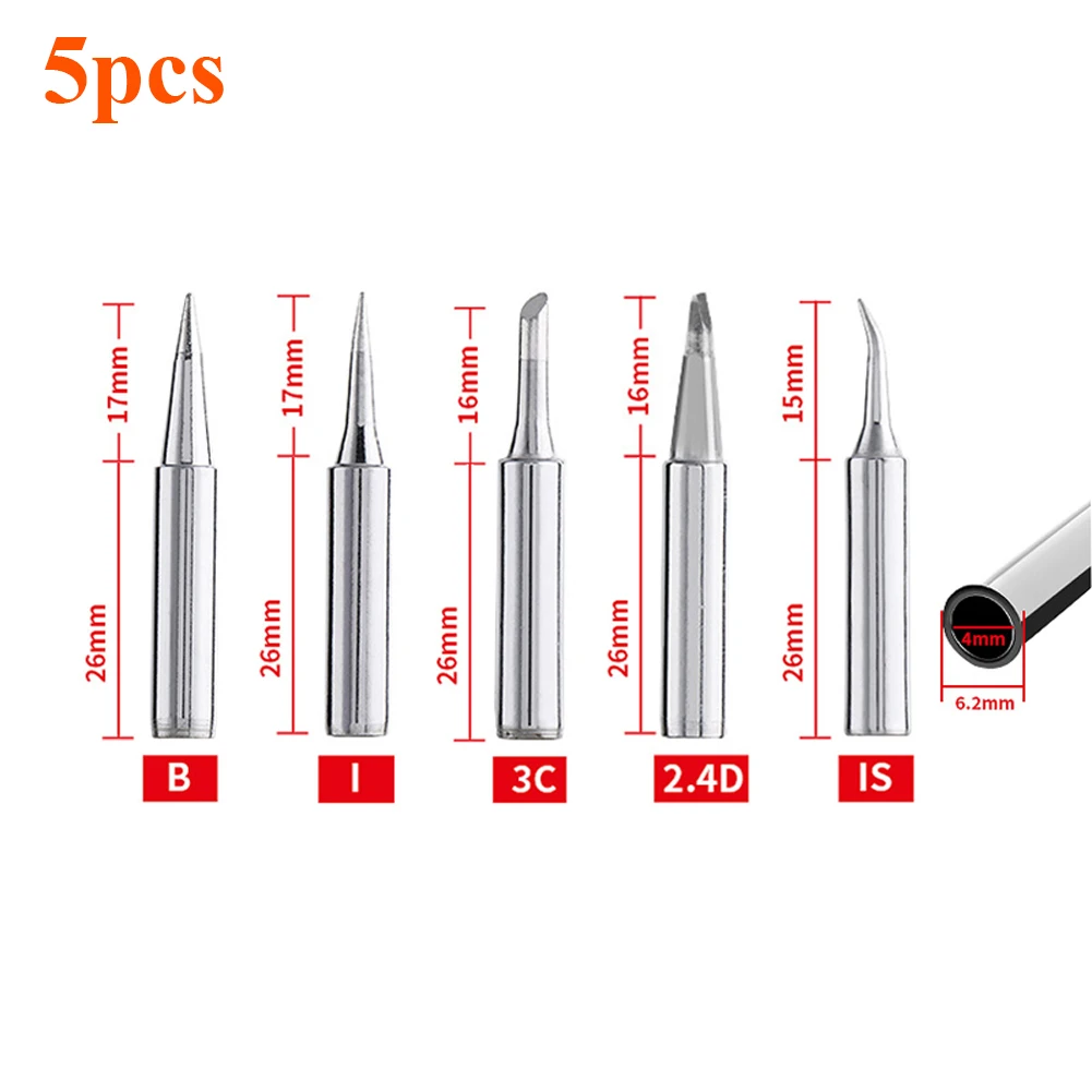 titanium filler rod 5Pcs/Set 900m-T-I 900M-T-B Welding Tool Lead-Free Soldering Iron Head Bit for Welding Accessories Soldering Iron Tip welding electrode holder