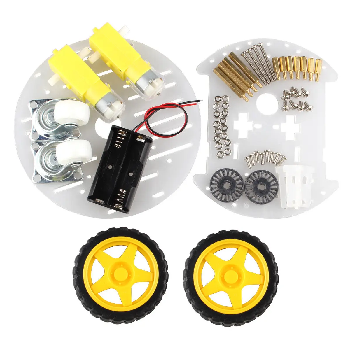 

NEW Black + Yellow Smart Car Smart Robot Tracing Car Obstacle Avoidance Car