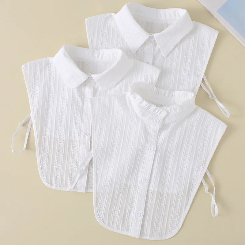 

High Quality Women White Stand Fake Collar Adult Lapel Flase Collars Sweater Decoration Female Half Shirt Detachable Collar