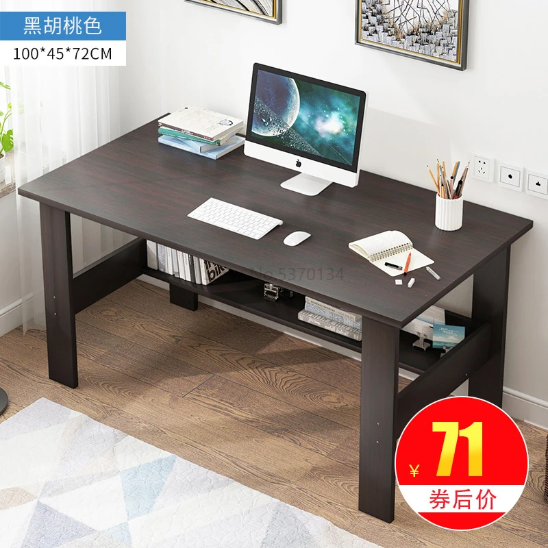 Компьютерный стол, настольный стол, простой современный домашний простой офисный письменный стол, студенческий Обучающий столик для спальни - Цвет: Светло-зеленый