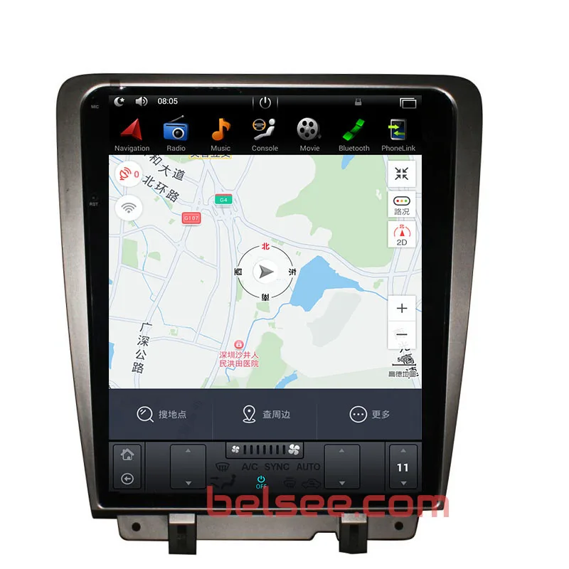 Belsee 12," Tesla стиль сенсорный экран Android 9,0 4 Гб радио автомобиля gps Navi мультимедиа для Ford Mustang 2010 2011 2012 2013