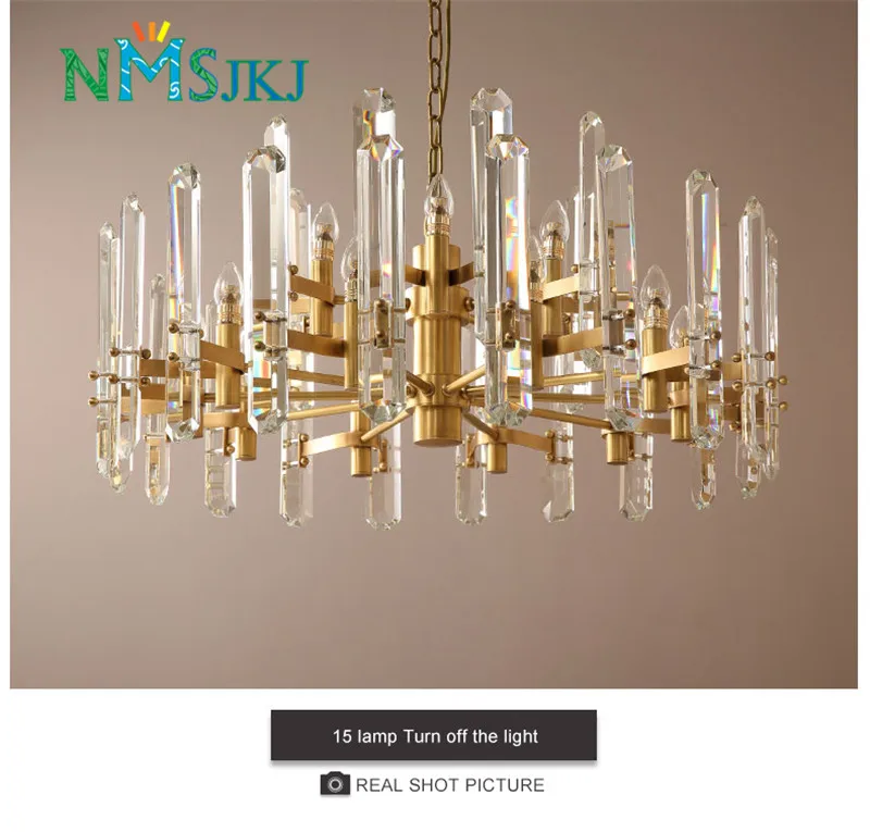 Modern Luxury Dining Room Decorated with Crystal Chandelier for Kitchen Bedroom