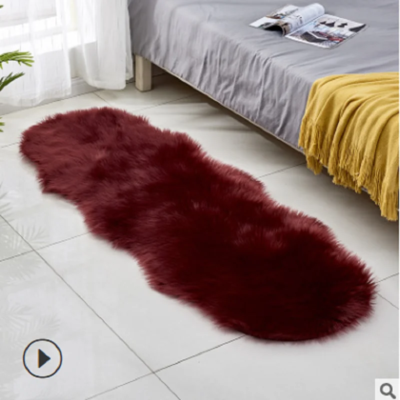 

New Soft Faux Fur Wool Living Room Sofa Carpet Plush Carpets Bedroom Cover Mattress Xmas Door Window Round Rugs Carpets