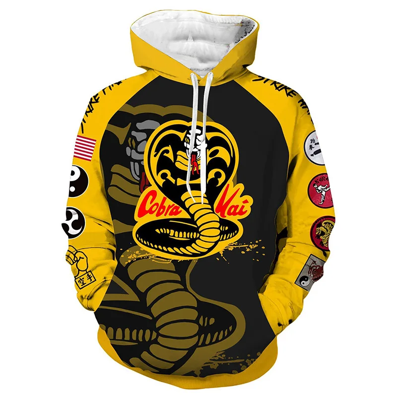 The Karate Kid Cobra Kai Jacket Hoodie 3D Print Animation Clothes Cosplay Coat Sweatshirt Hooded Costume Tops Tee Pants Cos