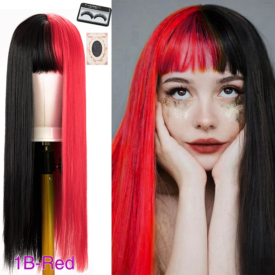 Black Rooted,pumpkin Orange Wig,orange And Black Wig,orange Wig With Dark Roots ,orange Wig
