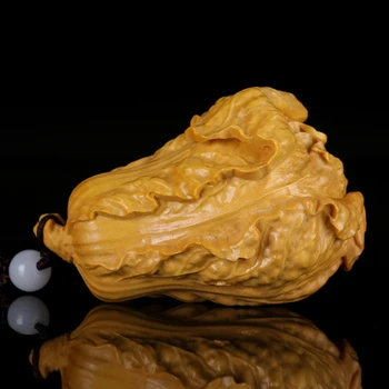 

Sculpture Crafts Boxwood carving Home accessories Play pieces Wooden artwork Chinese cabbage