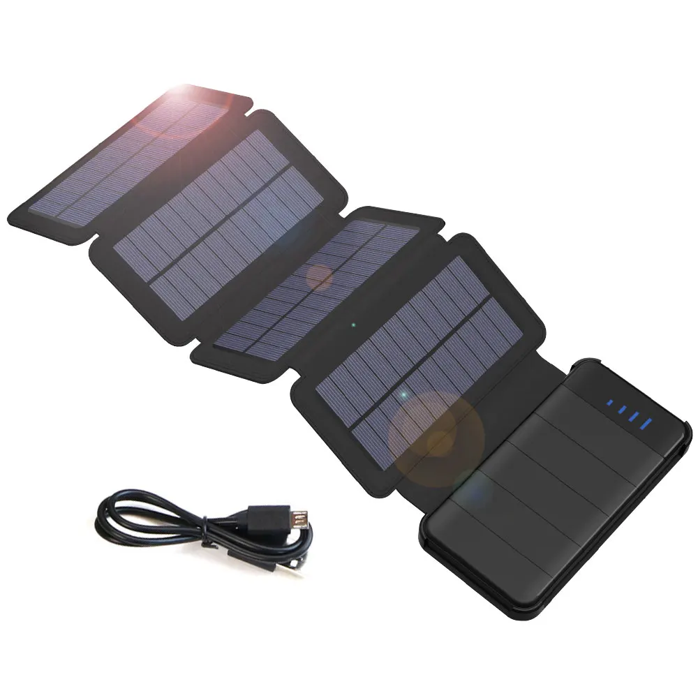 

Solar Power Bank Detachable Solar Battery Charger compatible for iPhone X Xr Xs max iPhone 11 Pro iPad mini Samsung S10 Galaxy