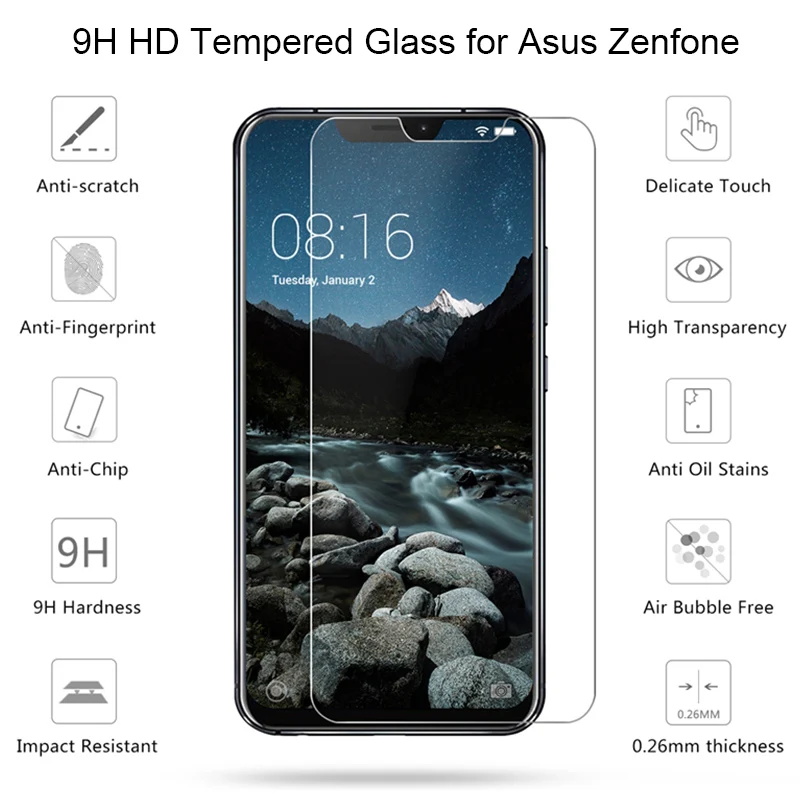 Закаленное стекло 9H HD для телефона Защитное Asus Zenfone ZB500KL ZA550KL Защита экрана A500KL 1
