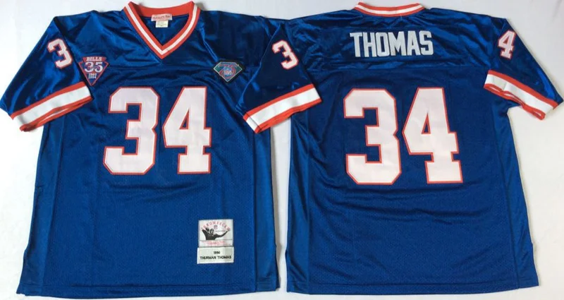 Розовый Stitiched, Buffalo, Jim Kelly, Cam Thomas, Брюс Смит, Andre Reed, возврат для мужчин Джерси - Цвет: Розовый