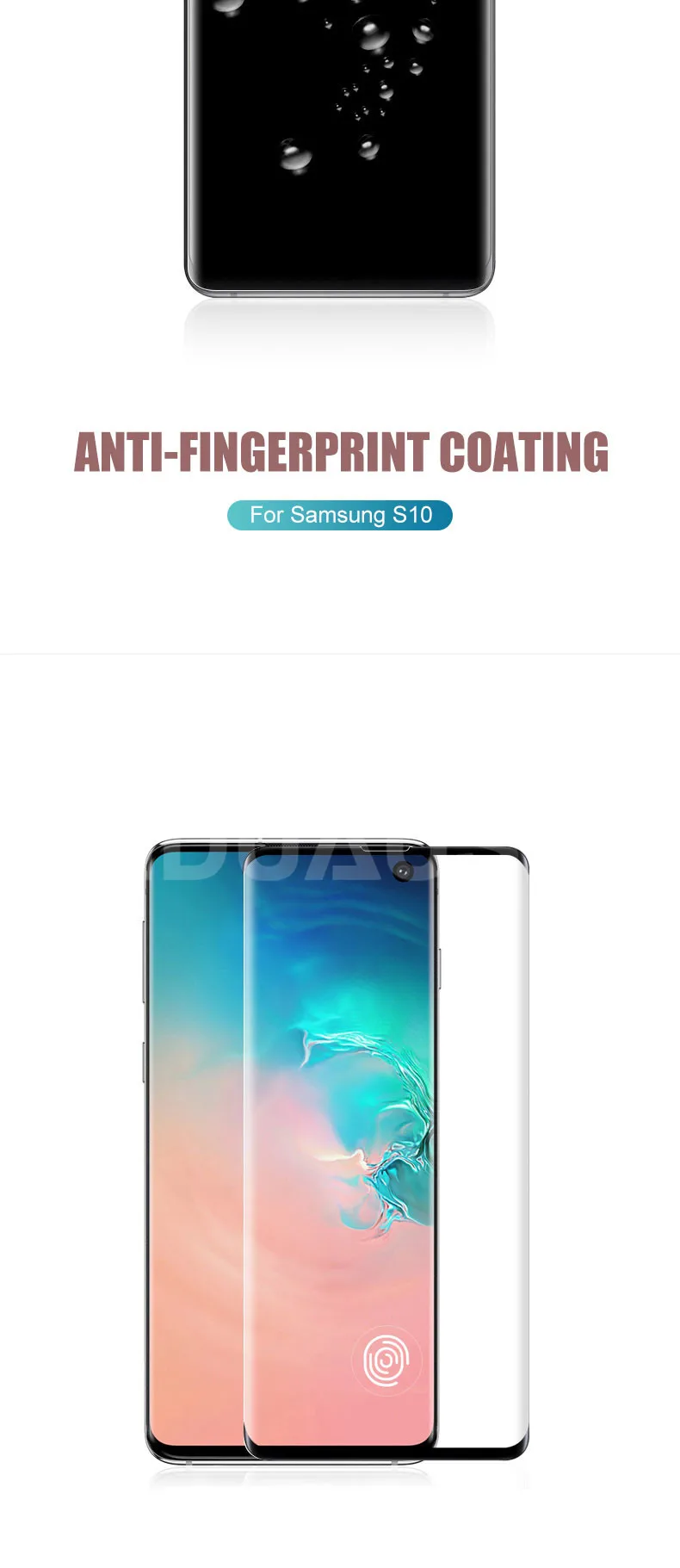 100D полное покрытие из закаленного стекла для samsung Galaxy S8 S9 S10 Plus S10e S7 Edge Защитная пленка для экрана Note 8 9 10 Pro
