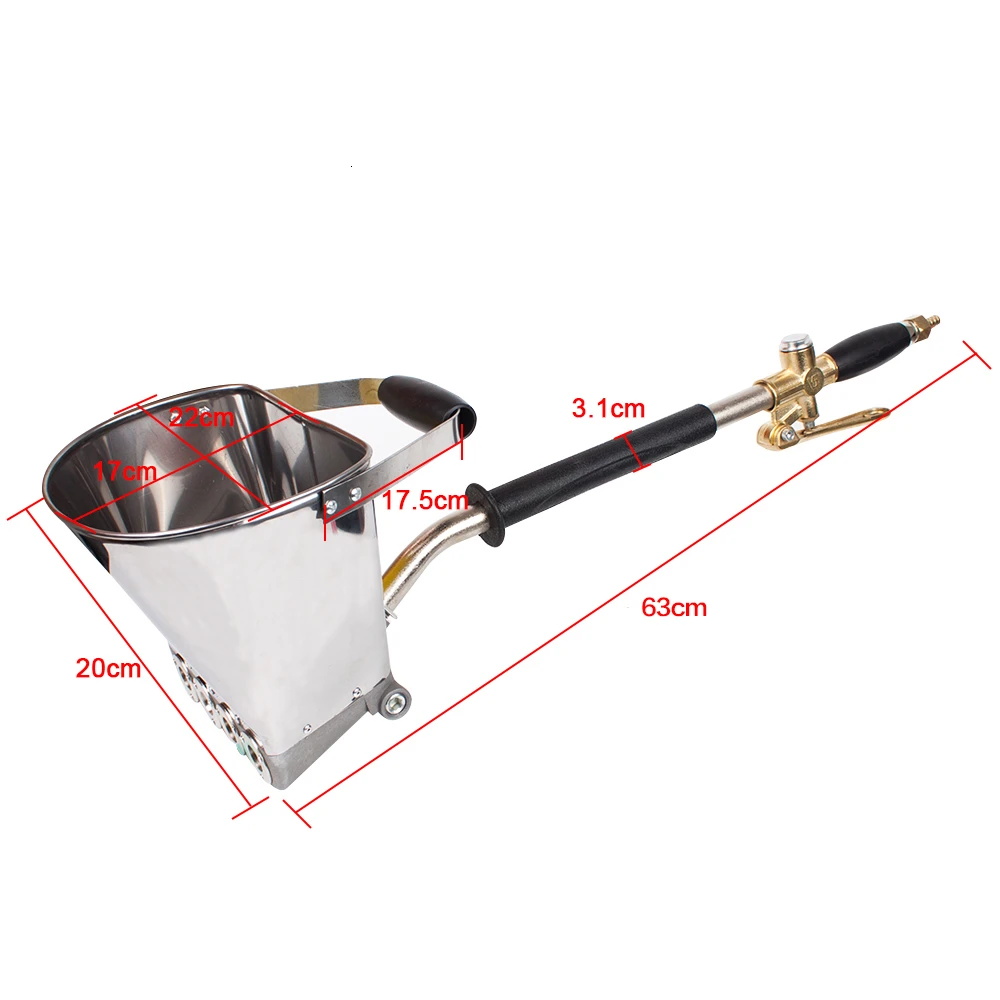 45l Mortar Cement Spray Gun With Hopper Bucket Wall Sprayer Stucco