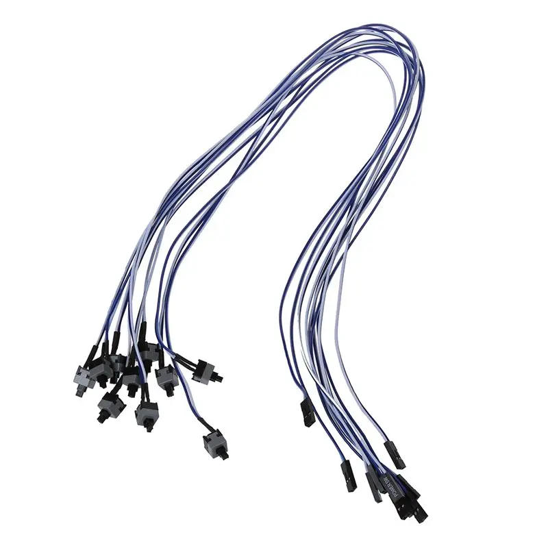 2" блок питания Сброс переключатель материнской платы кабель 10 шт