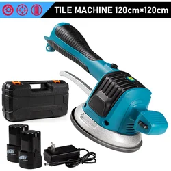 Machine à carreaux vibrante professionnelle, outil de nivellement des vibrations à 6 vitesses avec batterie 100, 120 kg/min, 120x1/2 cm 