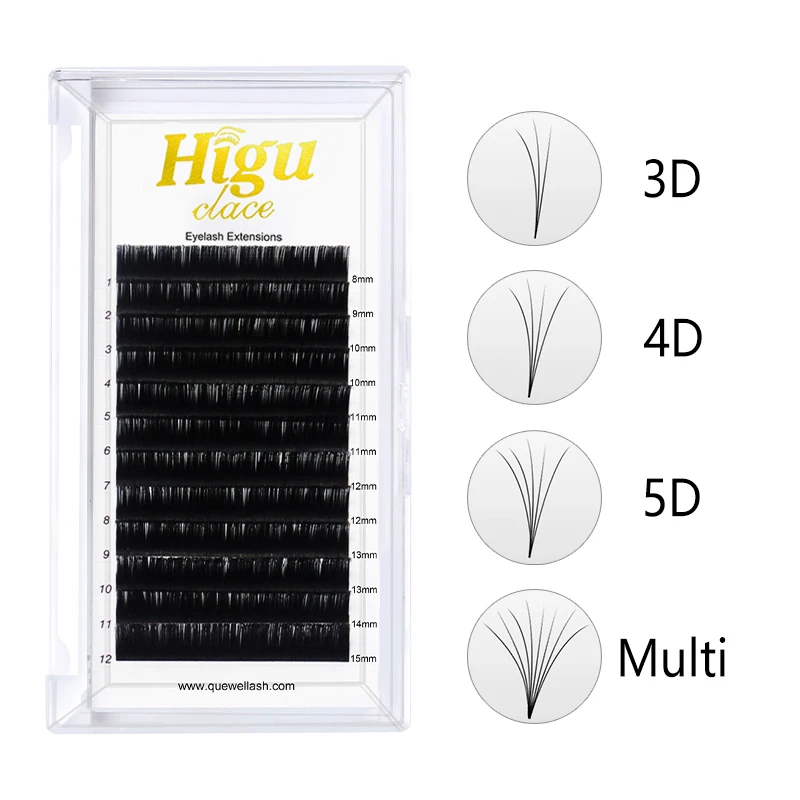 Ресницы для наращивания Higuclace Easy Fanning объемные автоматические цветущие