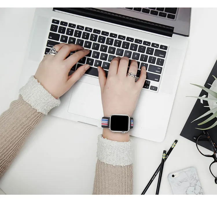 Ремешок силиконовый для Apple Watch 5 4 3 2 42 38 мм спортивный нейлоновый цветной браслет