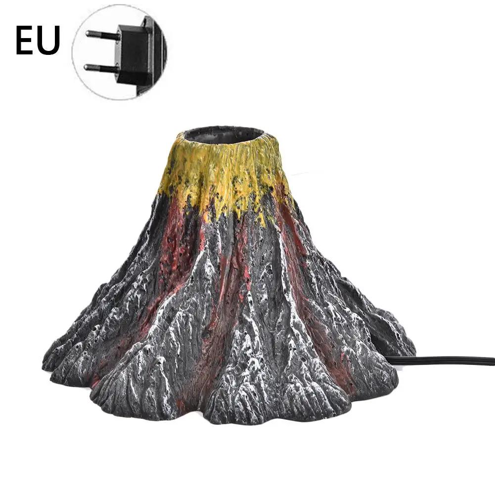 C EU/US/UK/AU вулкан для аквариума комплект орнаментов с воздушным камнем Bubbler украшения для аквариума с кислородным насосом воздушный привод игрушка для аквариума - Испускаемый цвет: C