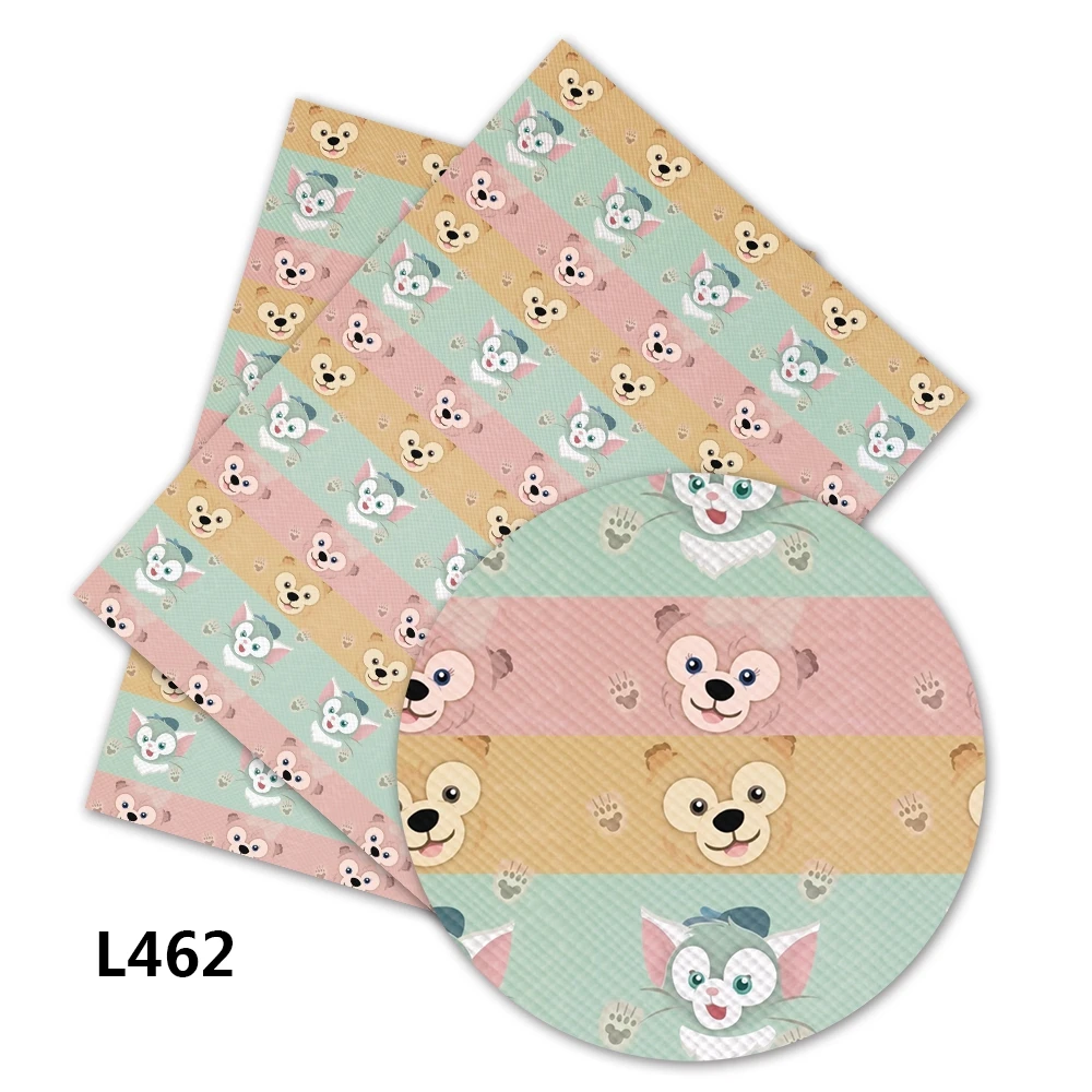 L462 Diy аксессуары 30*136 см Рождество Санта Клаус напечатано искусственная Синтетическая кожа листы для лука, DIY материалы ручной работы L461 - Цвет: L462