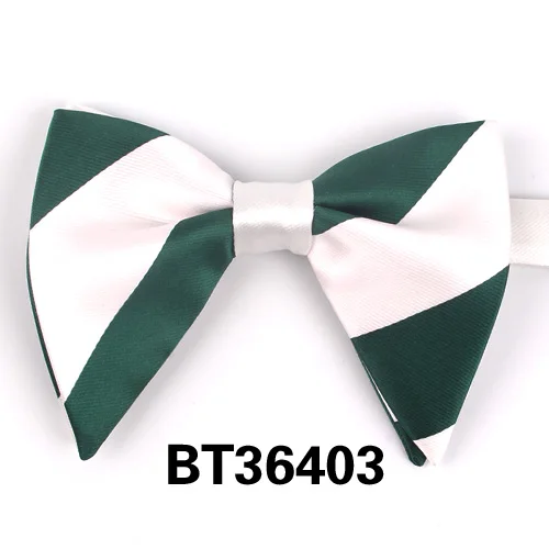 BT36403 Полосатый галстук-бабочка для мужчин и женщин, классический галстук-бабочка для вечерние, свадебные, с бантом, для взрослых, жаккардовые мужские бабочки, красный, зеленый галстук - Цвет: BT36403