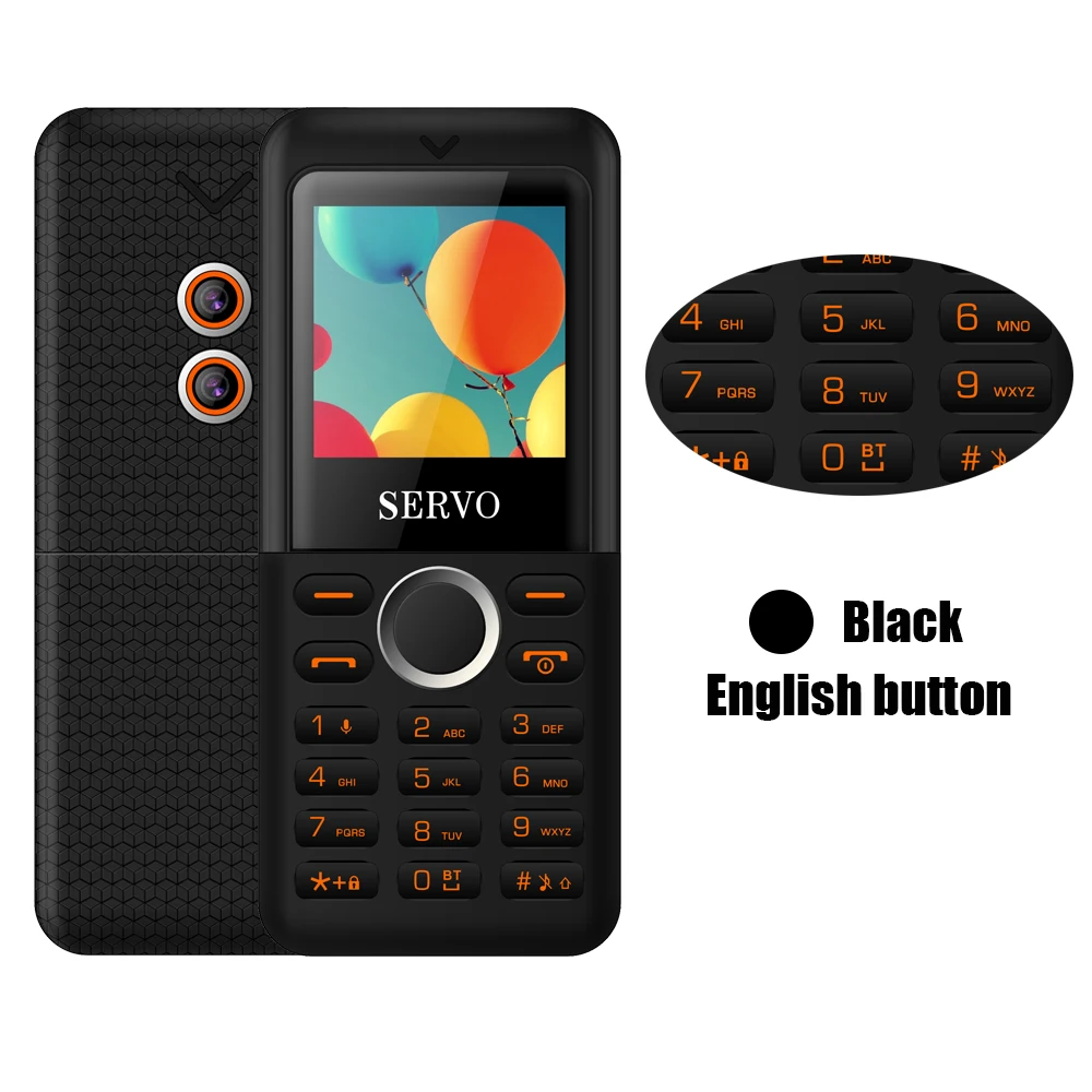 SERVO M5 Вибрация HD мини-телефон Bluetooth Dialer волшебный голос один ключ рекордер Две сим маленький мобильный телефон русский язык - Цвет: Black English button