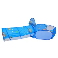 Children Indoor Toy Game Tent Baby Play House Outdoor Ball Pool Kids Tunnel Two-in-One