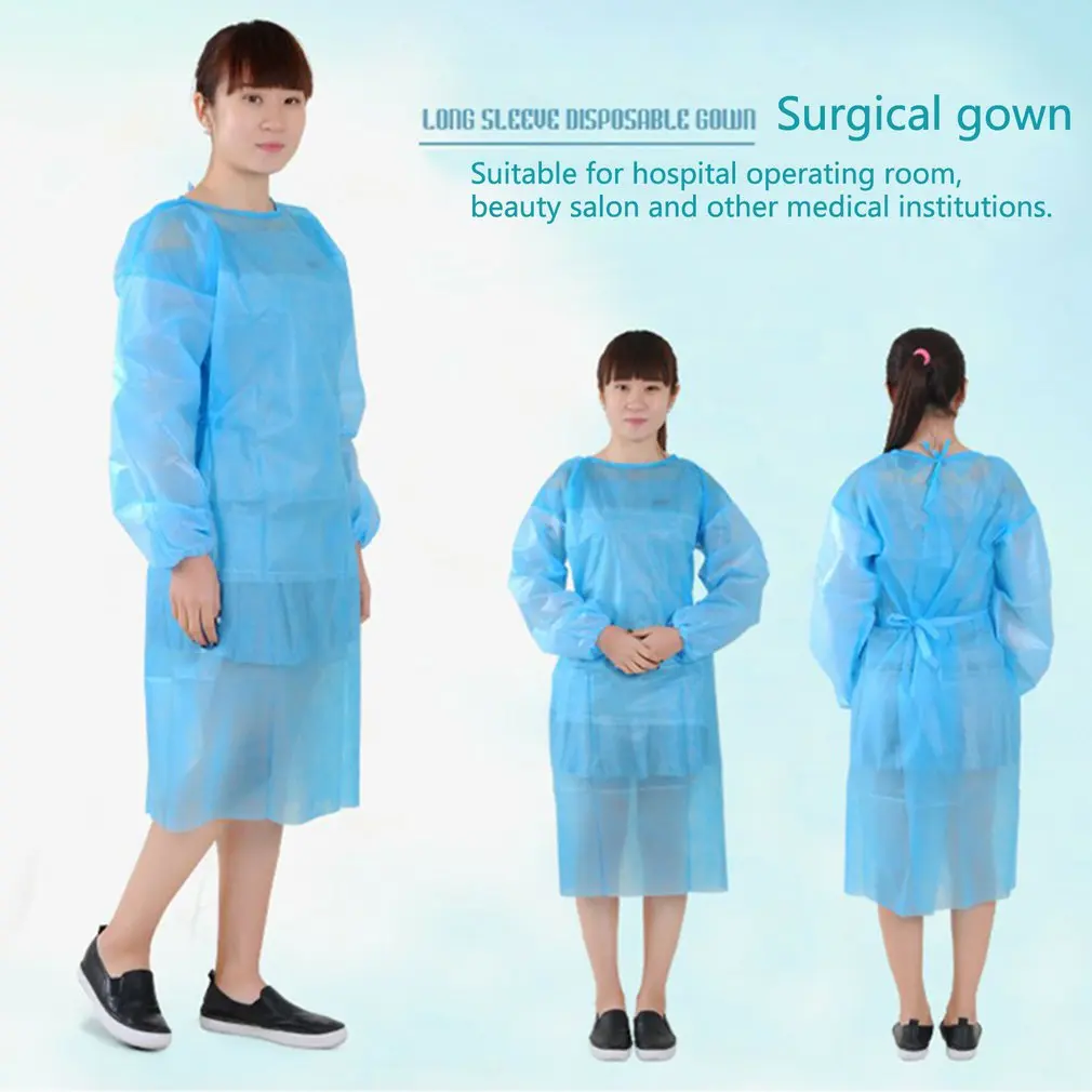 

1/3/10 PCS Disposable Non woven Protect Gown Thin and Light Breathable Clothes One-time Aprons Clothing Garment For Tattoo