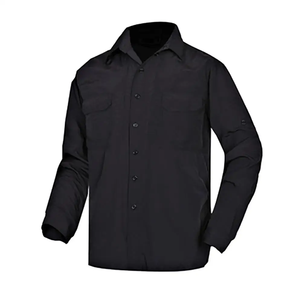 New Mens Quick-drying Shirt Jacket Cotton Tooling Zip Shirt Fashion Casual Long Sleeves Tops Shirts Outdoor Riding Jacket Cloth