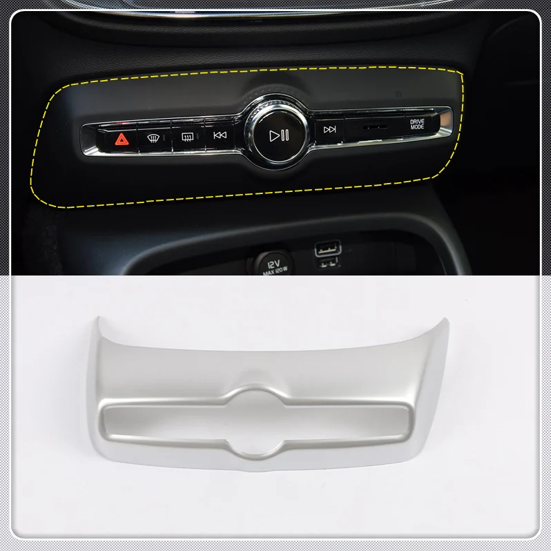 

For Volvo XC40 2018 2019 2020 Car Styling Interior Air Condition Switch Decorative Cover Trim ABS Plastic Auto Accessories