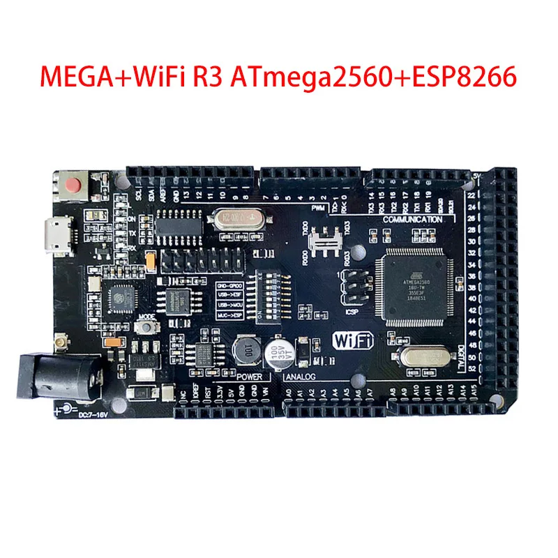 Mega+ WiFi R3 ATmega 2560 UNO+ WiFi R3 ATmega 328P модуль ESP8266 32 Мб памяти USB-TTL CH340G совместим с Arduino NodeMCU WeMos - Цвет: MEGA R3 ATmega2560