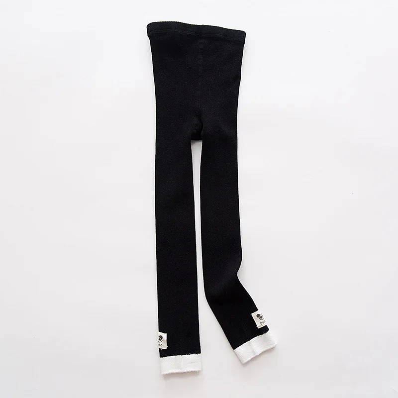 Осенне-зимние новые детские хлопковые леггинсы для мальчиков и девочек Детские Модные Спортивные штаны в полоску в стиле пэчворк для детей, высокое качество, подарки, CN - Цвет: C555 Black