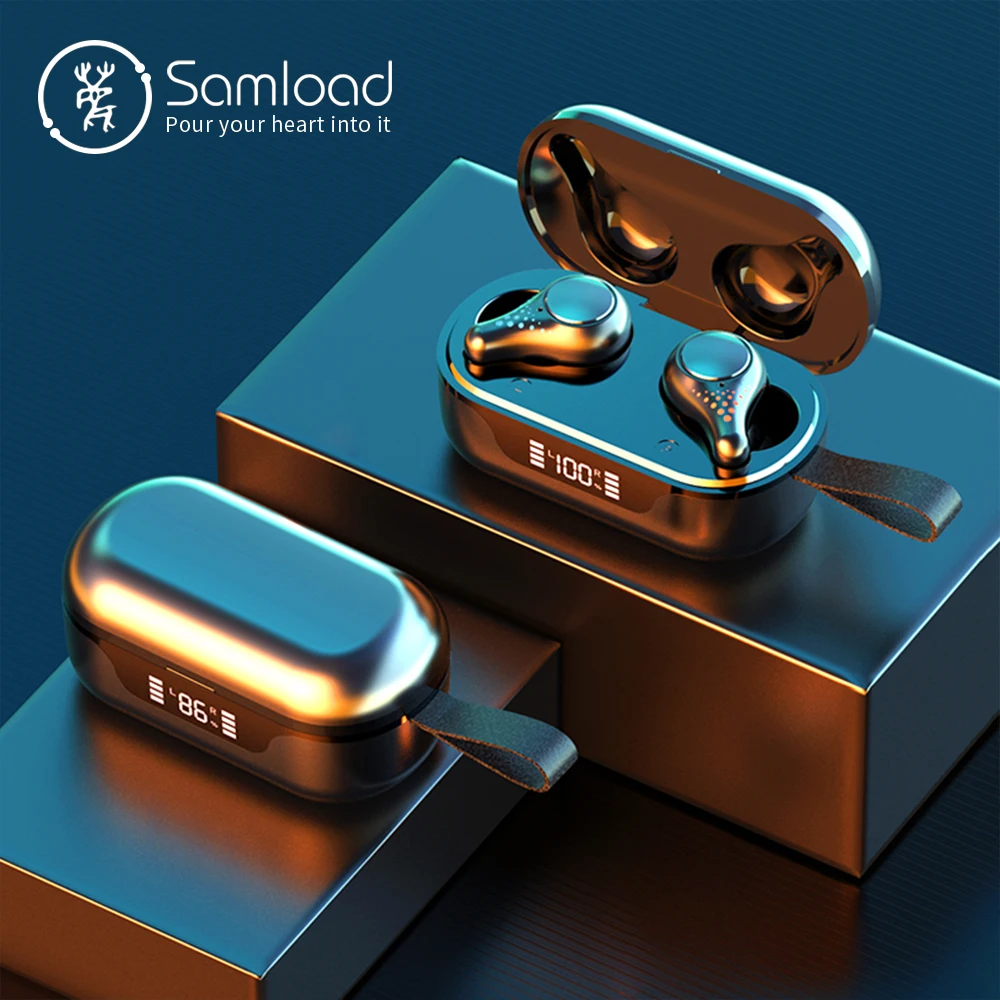 Беспроводные наушники Samload Touch с глубокими басами IPX7 водонепроницаемые
