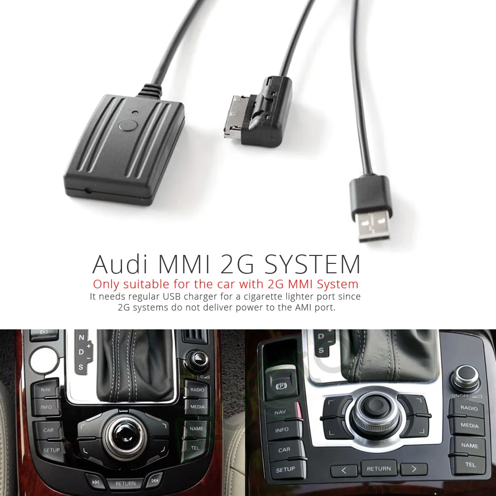 Cavo AMI USB Per Auto – Adattatore Musicale E Caricabatterie Per Audi (A4, A6, A8, Q5, S4, S5) – Lunghezza 1.85m, Plug & Play - 2