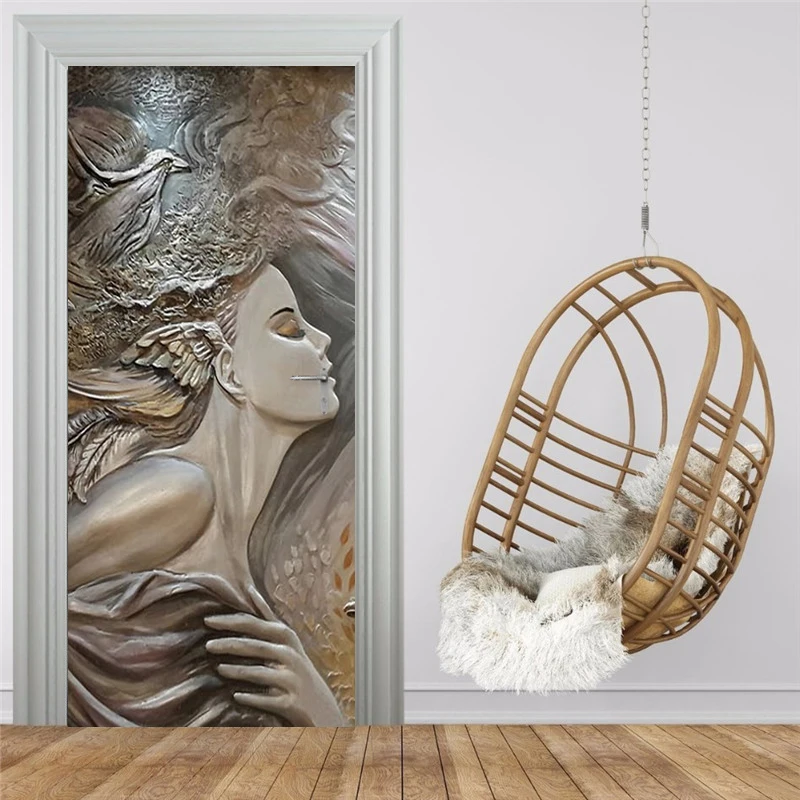 Mural 3D adhesivo de puerta Peace & Love Arte MURALES 3D DE PUERTAS Novedades
