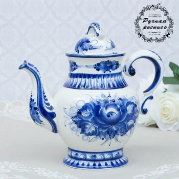 

Potbelly teapot, Gzhel, porcelain, 22x22 cm 4177663