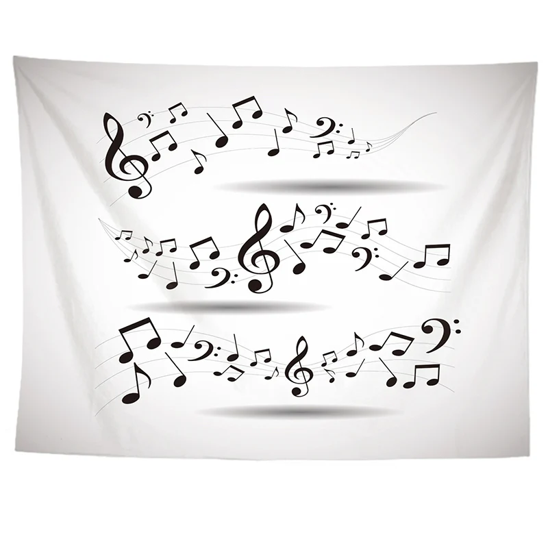 502 Music Melody Tapestry Wall Hanging Carpet Home Decoration For Bedroom Art Custom Tapestry Large Size - Цвет: 502