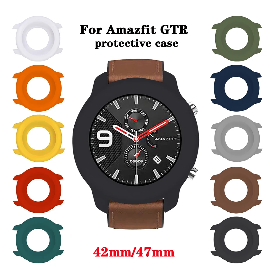

For Amazfit GTR Case Soft TPU Full Cover Protective Bumper Frame Protector for Xiaomi Huami Amazfit GTR 47mm Watch Accessories
