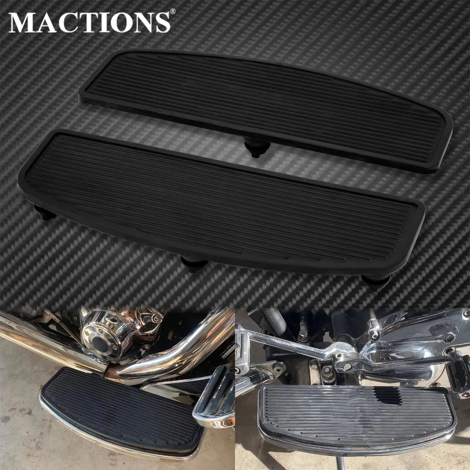 Inserti In Gomma Nera Per Pedane Harley Touring | Antiscivolo, Alta Resistenza, Per Electra Glide E Road King