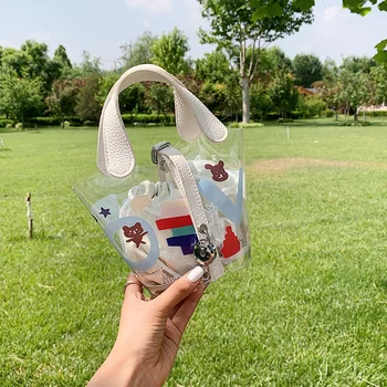 

Summer transparent small bag 2020 fashion trend new web celebrity fashion instagram bucket handbag woman