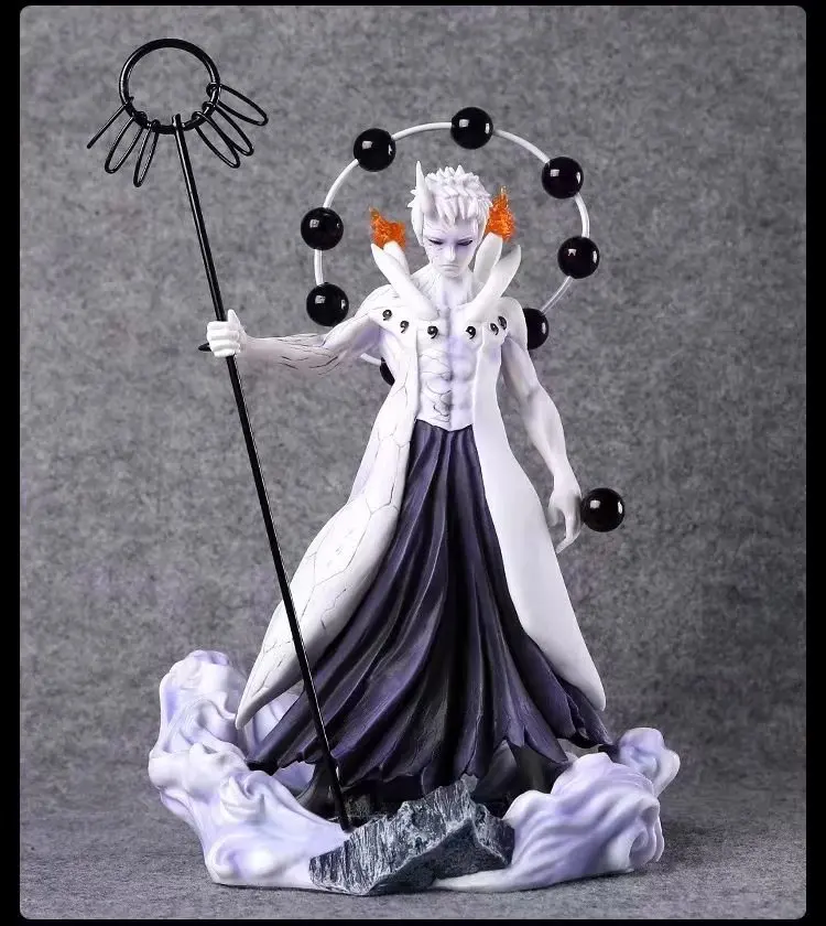 

Anime Naruto Uchiha with Soil Six Road Strip Soil Ten Tail Column Force People Garage Kit Model Exquisite Decoration