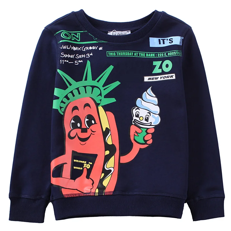 

Boy's cartoon print casual sweater