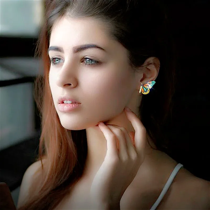 

2019 nuevo pendientes colgantes de mariposa para mujer joyería de moda cuento de hadas pendientes de mariposa dulce